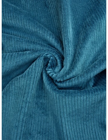 Tissu velours côtelé - Bleu