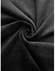 Tissu velours côtelé - Noir