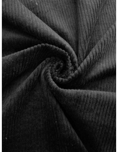 Tissu velours côtelé - Noir