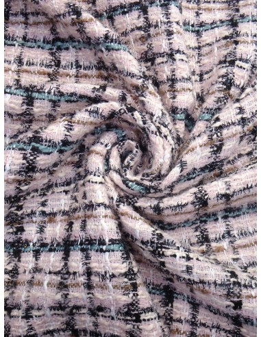 Tissu Style Chanel laine - Rose