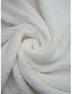 Tissu aspect mouton - Blanc...