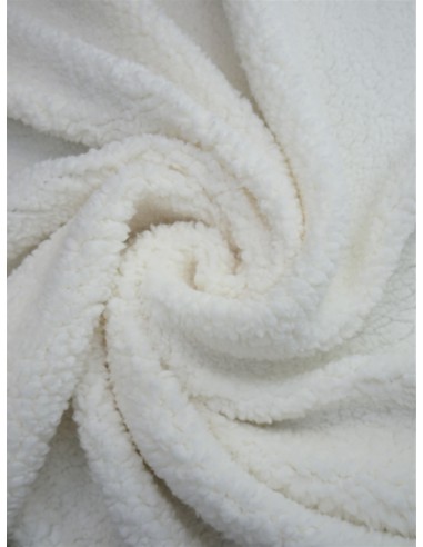 Tissu aspect mouton - Blanc cassé