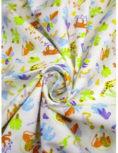 Tissu coton imprimé motif...