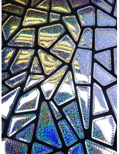 Tissu laser argent -... 2