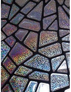 Tissu laser argent -...