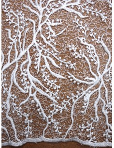 Tissu dentelle - Blanc cassé