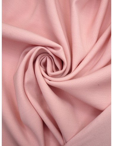 Tissu laine envers satin - Rose