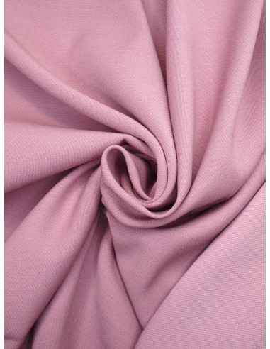 Tissu laine envers satin - Vieux rose