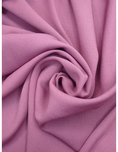 Tissu laine envers satin - Rose foncé