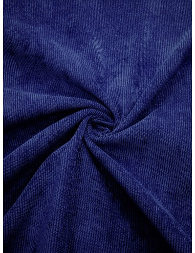 Tissu velours milleraie - Bleu dur