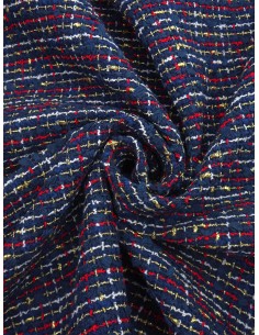 Tissu Style Chanel - Marine