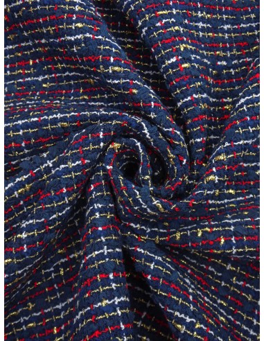 Tissu Style Chanel - Marine