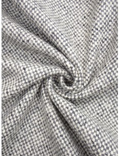 Tissu Lainage - Gris/Blanc