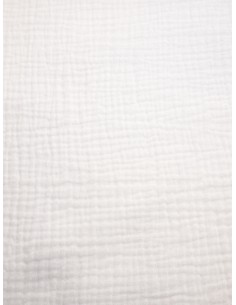 Tissu double gaze - Blanc...