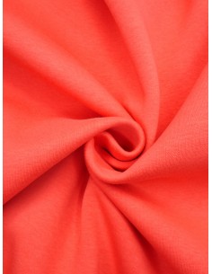 Tissu molleton - Corail