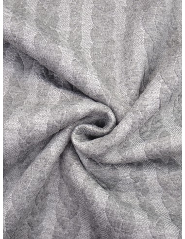 Tissu Jersey torsade - Gris