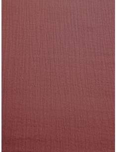 Tissu double gaze - Vieux rose