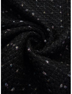 Tissu style chanel - Noir