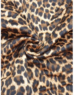 Tissu matelassé léopard -...