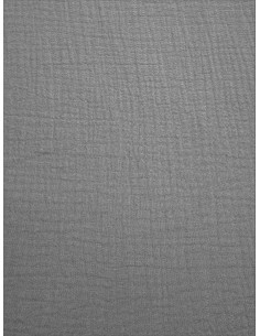 Tissu double gaze - Gris clair