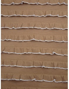 Tissu Jersey à frange - Camel