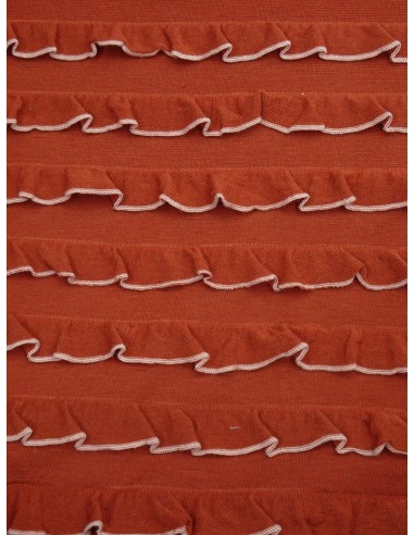 Tissu Jersey à frange - Terra cota