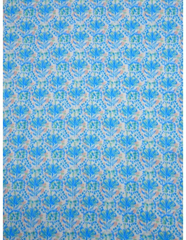 Tissu coton indien - motif fleurs