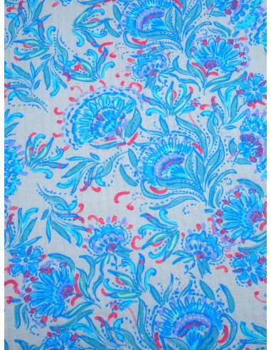 Tissu coton indien - motif fleurs