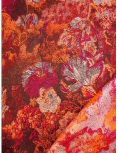 Tissu Jacquard réversible -...