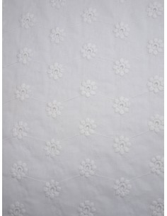 Tissu broderie anglaise -...