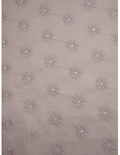 Tissu broderie anglaise -...