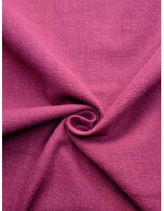 Tissu lin lavé - Framboise