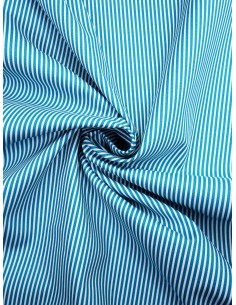 Tissu coton fines rayures -... 2
