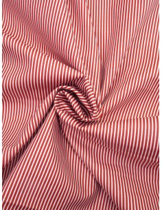 Tissu coton fines rayures -...
