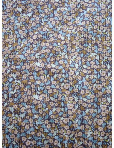 Tissu velours milleraies - Fleuris