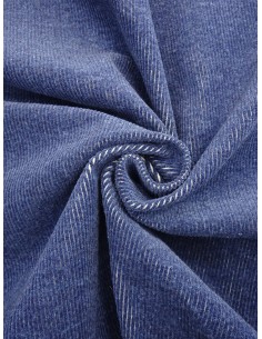Tissu velours côtelé - Bleu