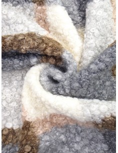 Tissu bouclette carreaux -... 2