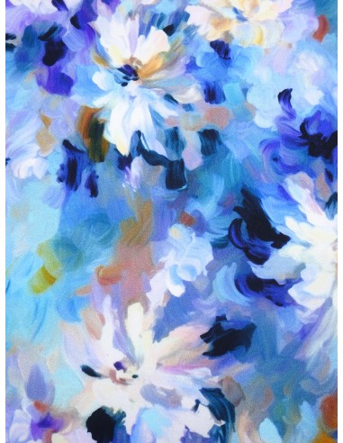 Viscose imprimé motif fleurs -...