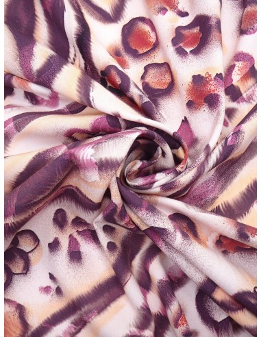 Viscose imprimé motif fleurs - Bordeaux