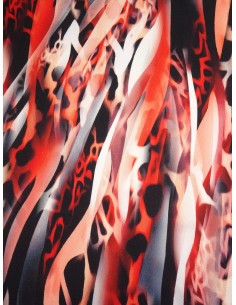 Viscose imprimé - Rouge