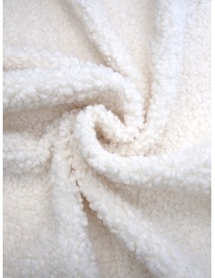 Tissu bouclette - Blanc cassé 2