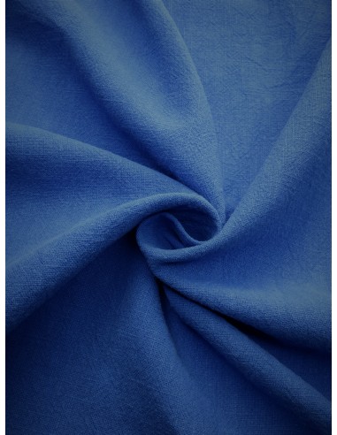 Tissu lin lavé - Bleu moyen