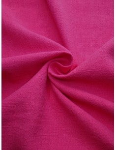 Tissu lin lavé - Fuchsia