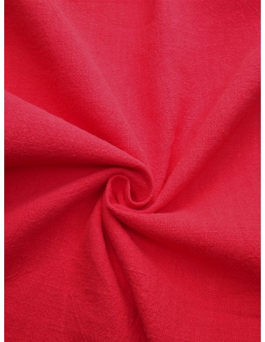 Tissu lin lavé - Rouge