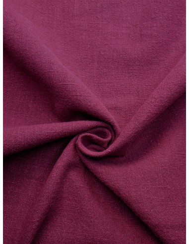 Tissu lin lavé - Framboise