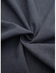 Tissu lin lavé - Bleu gris