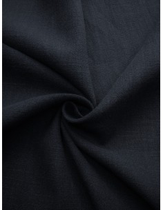 Tissu lin lavé - Marine