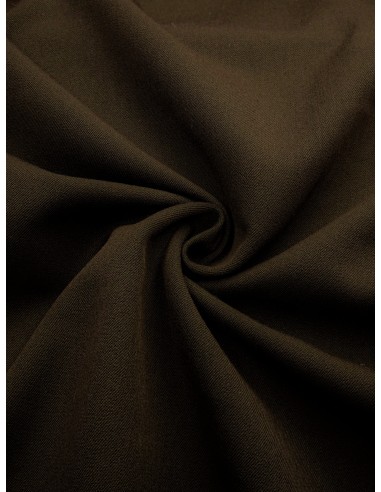 Tissu gabardine extensible - Marron