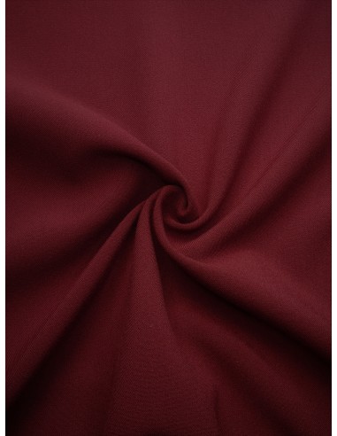 Tissu gabardine extensible - Rouge foncé