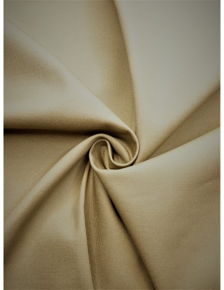 Tissu Gabardine coton - Beige clair